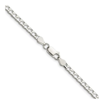 Sterling Silver 3.25mm Diamond-Cut Square Curb Chain – view 3