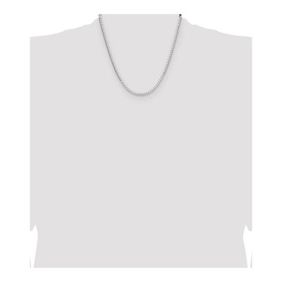 Sterling Silver 3.25mm Diamond-Cut Square Curb Chain – view 4