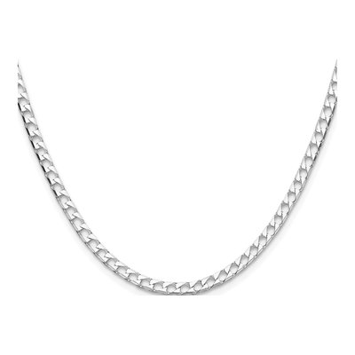 Sterling Silver 3.25mm Diamond-Cut Square Curb Chain – view 2