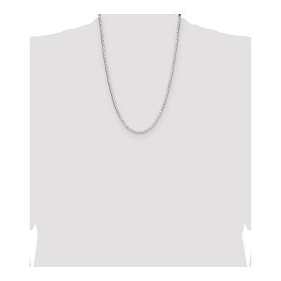 Sterling Silver 3.25mm Diamond-Cut Square Curb Chain – view 4