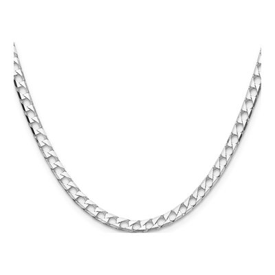 Sterling Silver 4mm Diamond-Cut Square Curb Chain – view 2