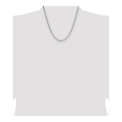 Sterling Silver 4mm Diamond-Cut Square Curb Chain – view 4