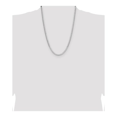 Sterling Silver 4mm Diamond-Cut Square Curb Chain – view 4