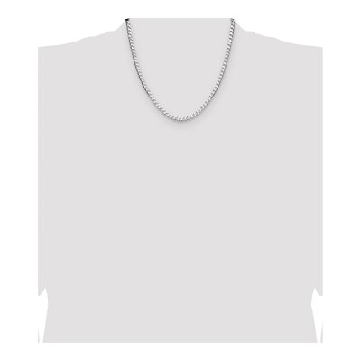 Sterling Silver 4mm Diamond-Cut Square Curb Chain – view 4