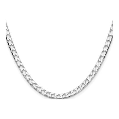 Sterling Silver 4mm Diamond-Cut Square Curb Chain – view 2