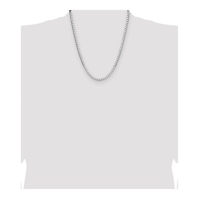Sterling Silver 4mm Diamond-Cut Square Curb Chain – view 4