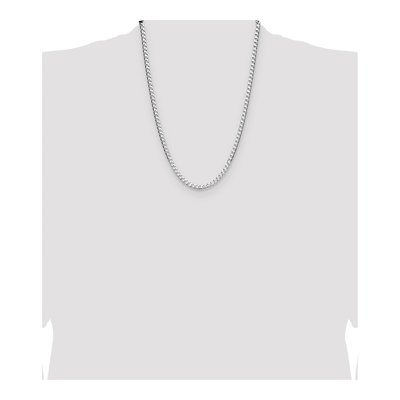 Sterling Silver 4mm Diamond-Cut Square Curb Chain – view 4