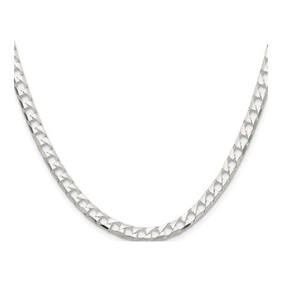 Sterling Silver 5mm Diamond-Cut Square Curb Chain – view 2