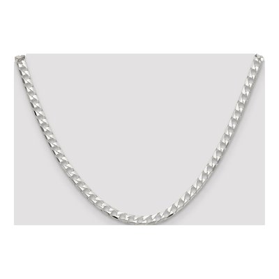 Sterling Silver 5mm Diamond-Cut Square Curb Chain – view 4
