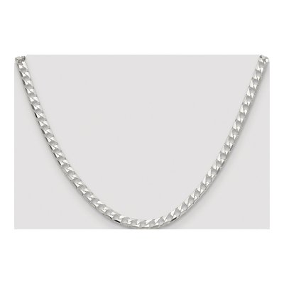 Sterling Silver 5mm Diamond-Cut Square Curb Chain – view 4
