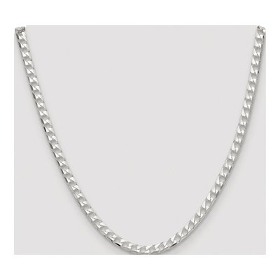 Sterling Silver 5mm Diamond-Cut Square Curb Chain – view 4