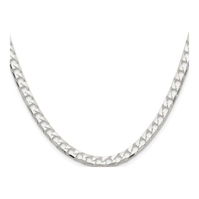 Sterling Silver 5mm Diamond-Cut Square Curb Chain – view 2