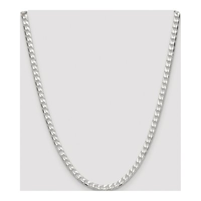 Sterling Silver 5mm Diamond-Cut Square Curb Chain – view 4
