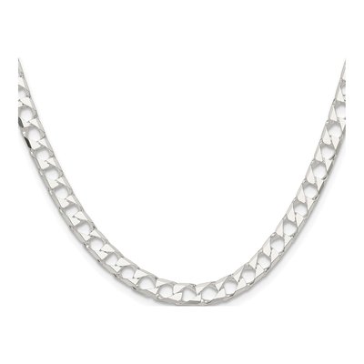 Sterling Silver 5.75mm Diamond-Cut Square Curb Chain – view 2
