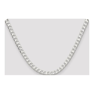 Sterling Silver 5.75mm Diamond-Cut Square Curb Chain – view 4