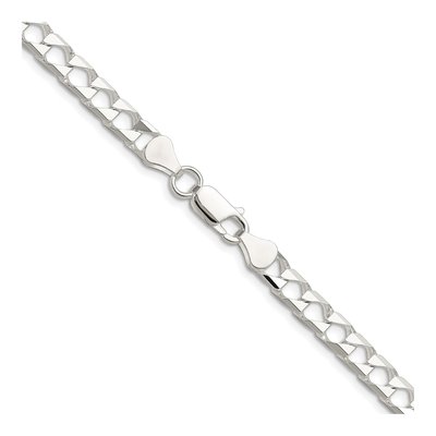 Sterling Silver 5.75mm Diamond-Cut Square Curb Chain – view 3