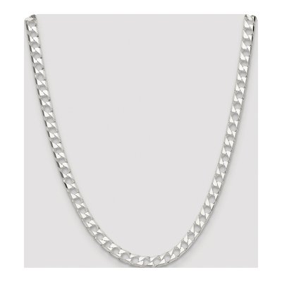 Sterling Silver 5.75mm Diamond-Cut Square Curb Chain – view 4