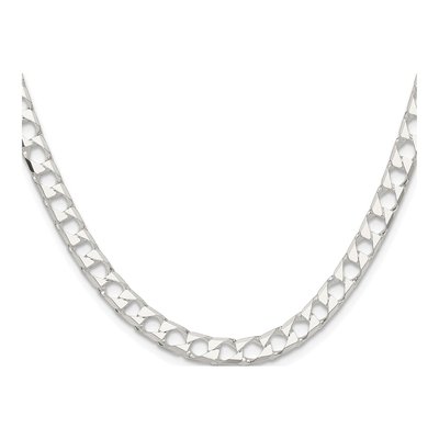 Sterling Silver 5.75mm Diamond-Cut Square Curb Chain – view 2