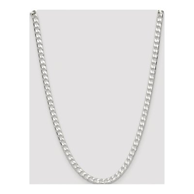 Sterling Silver 5.75mm Diamond-Cut Square Curb Chain – view 4