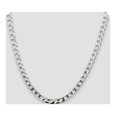 Sterling Silver 6.25mm Diamond-Cut Square Curb Chain – view 4