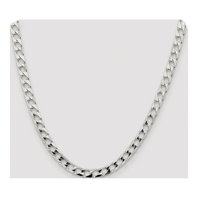Sterling Silver 6.25mm Diamond-Cut Square Curb Chain – view 4