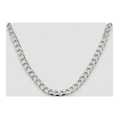 Sterling Silver 8.6mm Diamond-Cut Square Curb Chain – view 4