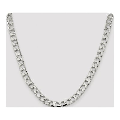 Sterling Silver 8.6mm Diamond-Cut Square Curb Chain – view 4