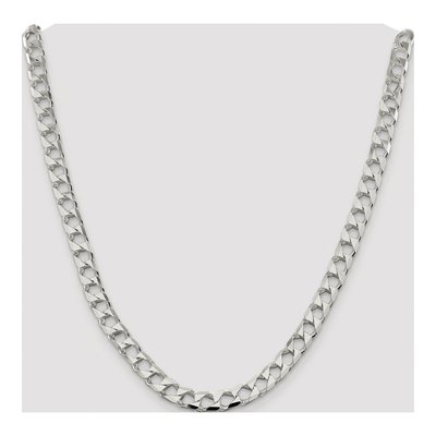 Sterling Silver 8.6mm Diamond-Cut Square Curb Chain – view 4