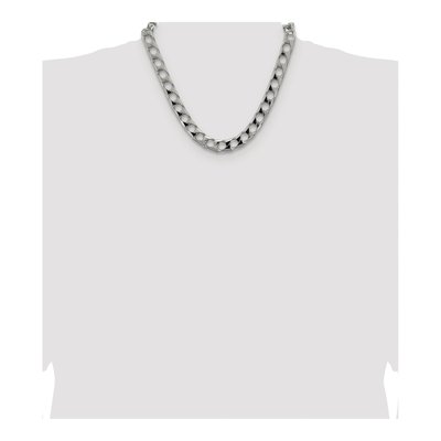 Sterling Silver 10.3mm Diamond-Cut Square Curb Chain – view 4