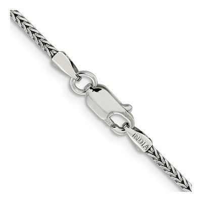 Sterling Silver 2mm Diamond-Cut Round Franco Chain – view 3