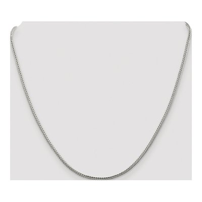 Sterling Silver 2mm Diamond-Cut Round Franco Chain – view 4