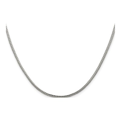 Sterling Silver 2mm Diamond-Cut Round Franco Chain – view 2