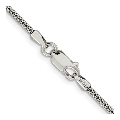 Sterling Silver 2mm Diamond-Cut Round Franco Chain – view 3