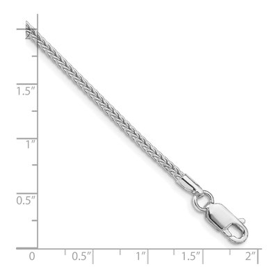 Sterling Silver 2mm Diamond-Cut Round Franco Chain Bracelet – view 2