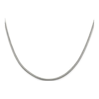 Sterling Silver 2.5mm Diamond-Cut Round Franco Chain – view 2