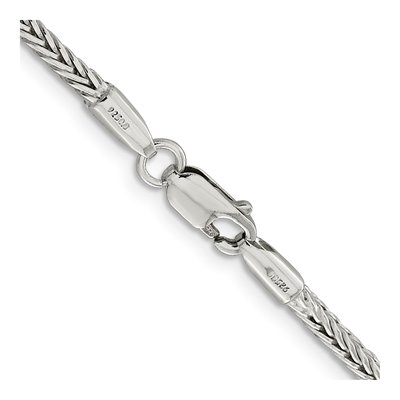 Sterling Silver 2.5mm Diamond-Cut Round Franco Chain – view 3