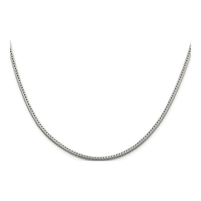 Sterling Silver 2.5mm Diamond-Cut Round Franco Chain – view 2