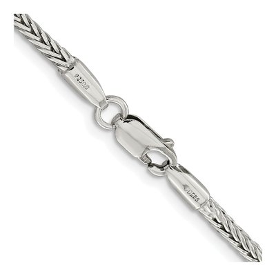 Sterling Silver 2.5mm Diamond-Cut Round Franco Chain – view 3