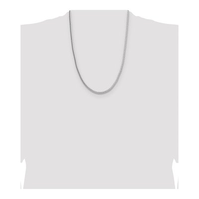 Sterling Silver 3.4mm Diamond-Cut Round Franco Chain – view 4