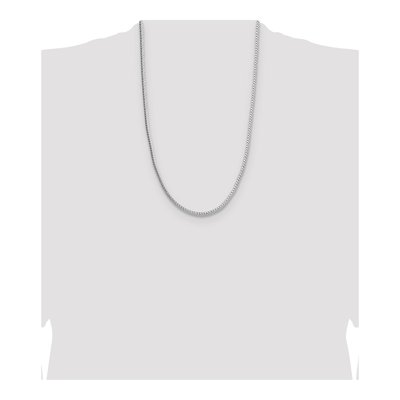 Sterling Silver 3.4mm Diamond-Cut Round Franco Chain – view 4