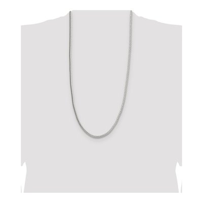 Sterling Silver 3.4mm Diamond-Cut Round Franco Chain – view 4