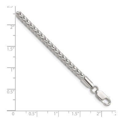 Sterling Silver 3.4mm Diamond-Cut Round Franco Chain Bracelet – view 2
