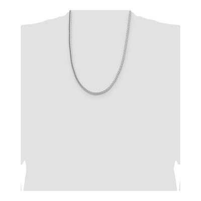 Sterling Silver 3.4mm Diamond-Cut Round Franco Chain – view 4