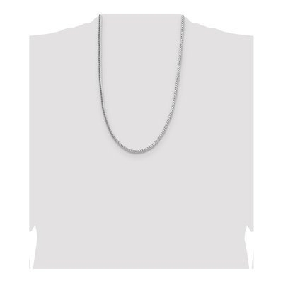 Sterling Silver 3.4mm Diamond-Cut Round Franco Chain – view 4