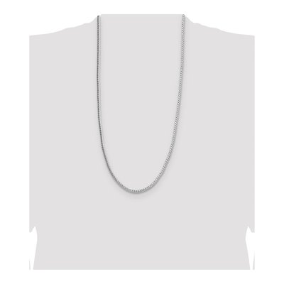 Sterling Silver 3.4mm Diamond-Cut Round Franco Chain – view 4