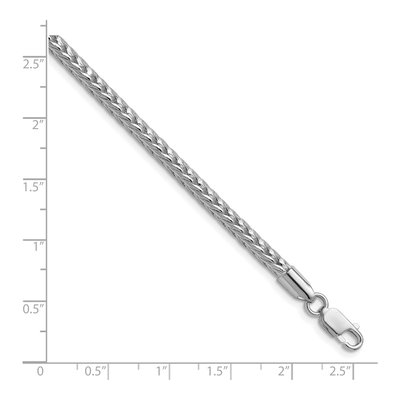 Sterling Silver 3.4mm Diamond-Cut Round Franco Chain Bracelet – view 2