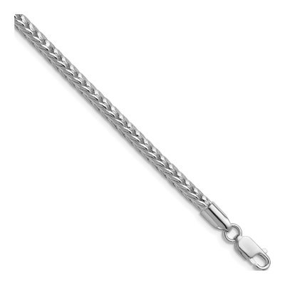 Sterling Silver 3.4mm Diamond-Cut Round Franco Chain Bracelet