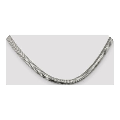 Sterling Silver 6.25mm Flat Oval Snake Chain – view 4