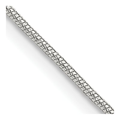 Sterling Silver 0.85mm Diamond-Cut Snake Chain