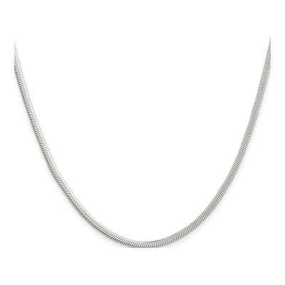 Sterling Silver 3.3mm Flat Oval Snake Chain – view 2